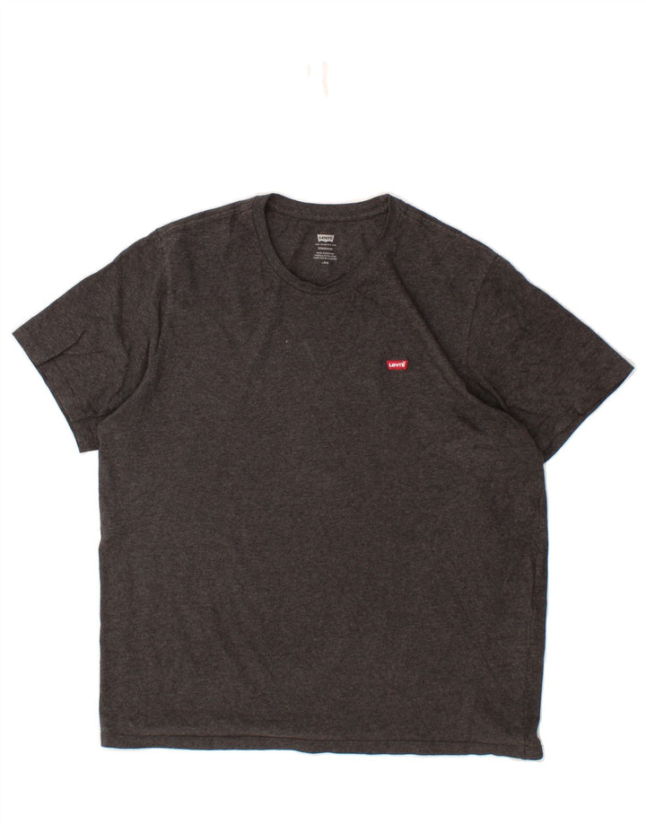 LEVI'S Mens Standard Fit T-Shirt Top Large Grey Flecked Cotton Vintage Levi's and Second-Hand Levi's from Messina Hembry 