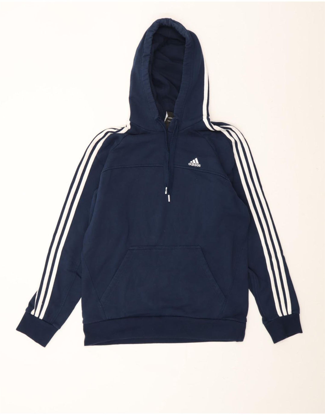 Męski sweter z kapturem ADIDAS, średni granatowy, bawełniany