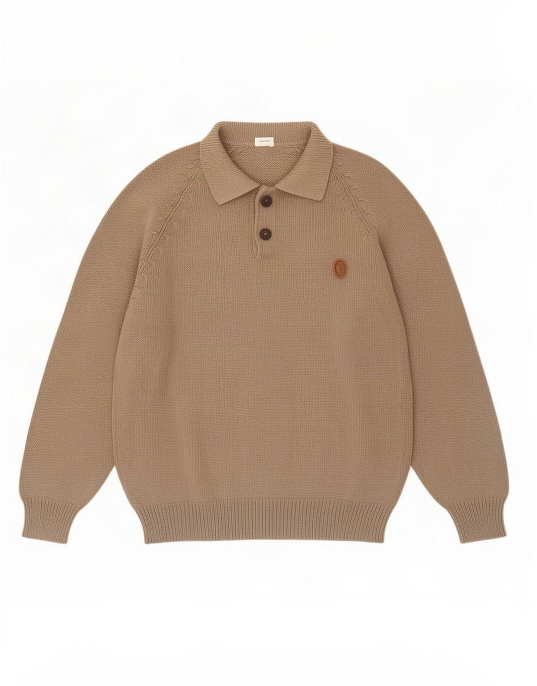 Męski sweter polo Trussardi w kolorze średniego beżu