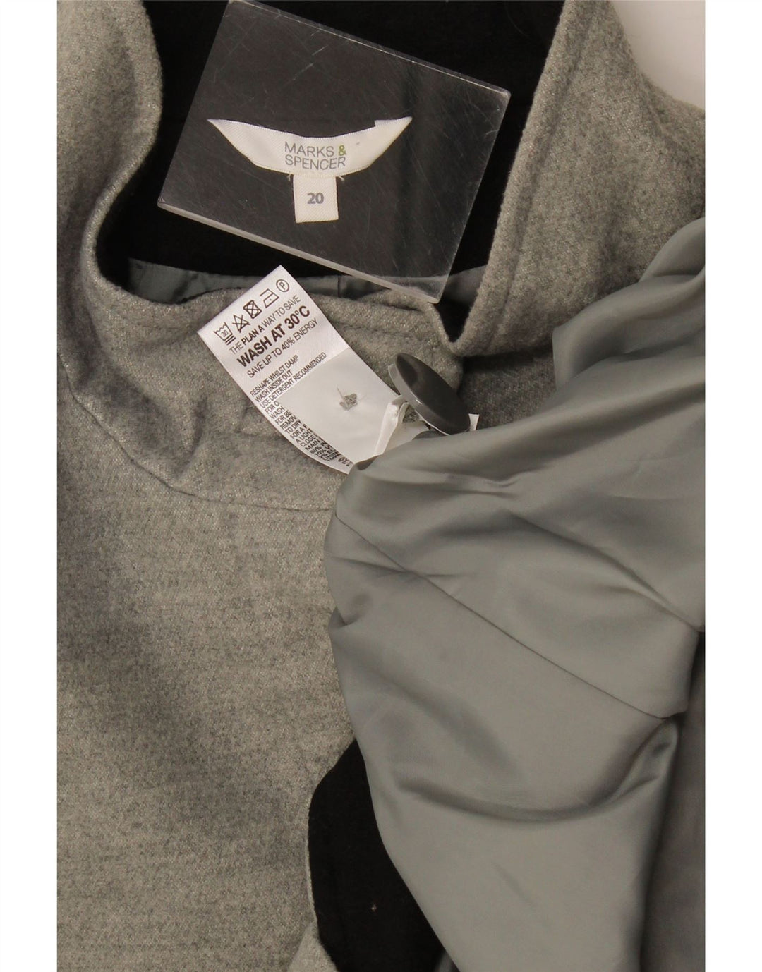 Damska kurtka bomber Marks & Spencer UK 20 2XL Szary poliester