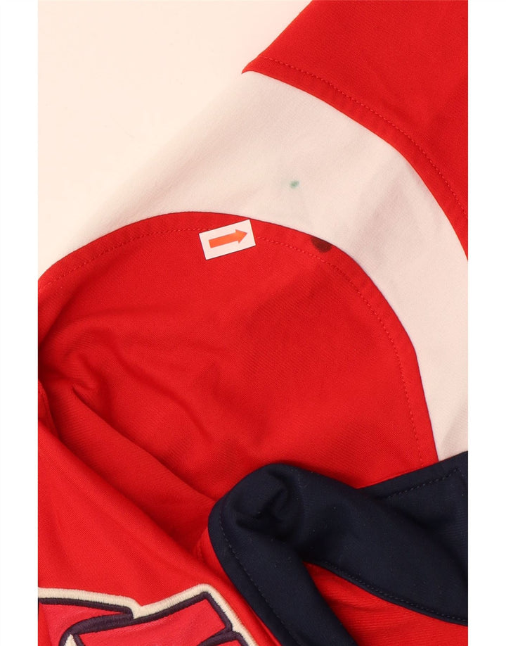 NIKE Boys Graphic Tracksuit Top Jacket 12-13 Years Large Red Colourblock