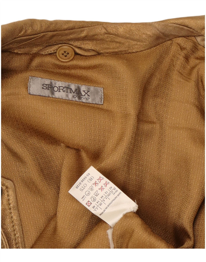 Damska kurtka motocyklowa Sportmax Crop UK 14, duża, złota