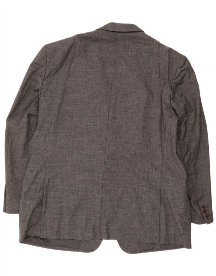 Valentino Męska marynarka zapinana na 2 guziki UK 42 XL Szara dziewicza wełna