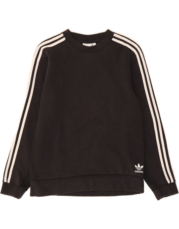 ADIDAS Mens Sweatshirt Jumper Small Black Cotton Vintage Adidas and Second-Hand Adidas from Messina Hembry 
