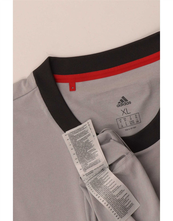 Adidas Męska koszulka graficzna Top XL Szary poliester