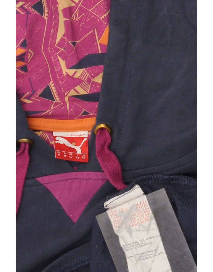 Damski sweter typu Crop Oversize z kapturem PUMA UK 12, średni granatowy