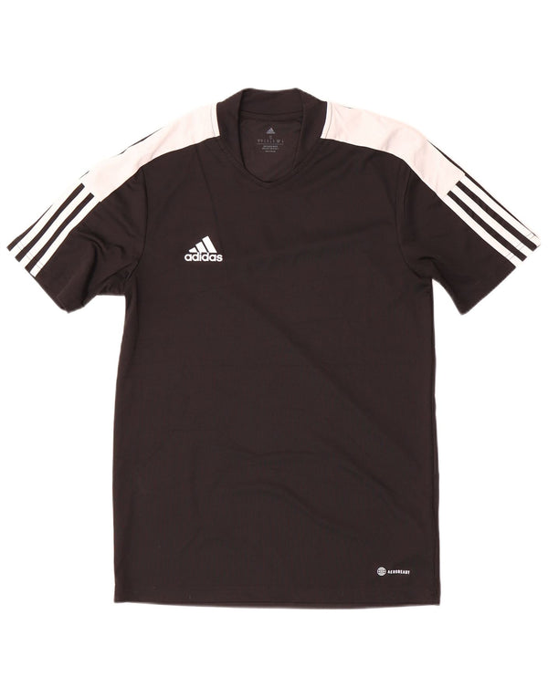 Męska koszulka Adidas Aeroready Top, mała, czarna, z poliestru z blokami kolorów