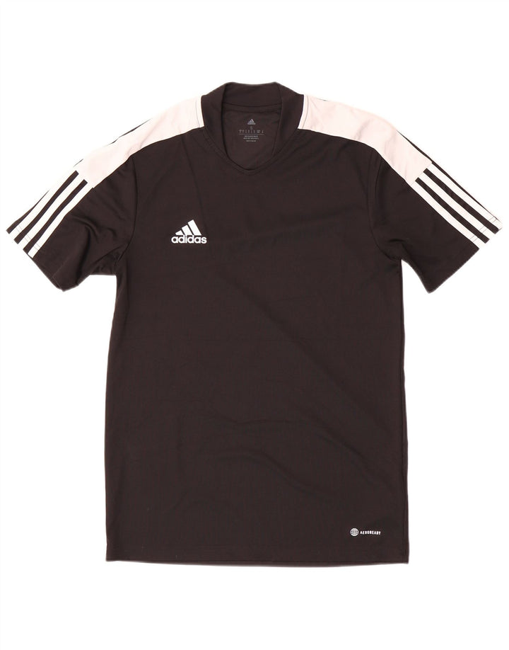Męska koszulka Adidas Aeroready Top, mała, czarna, z poliestru z blokami kolorów