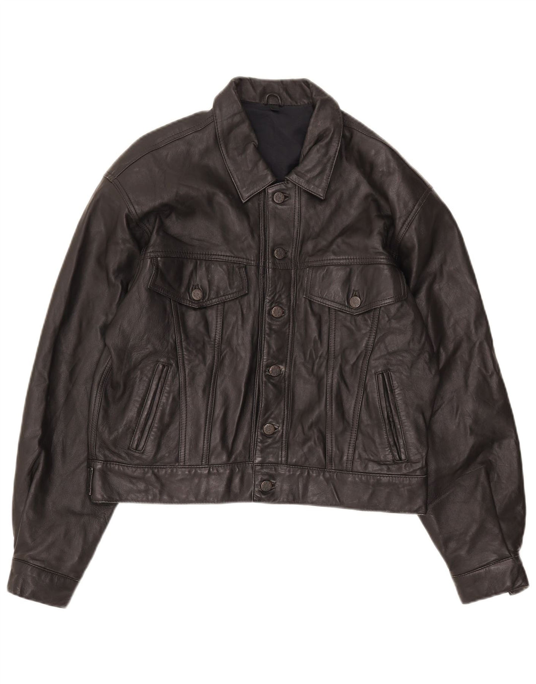 Vintage męska kurtka skórzana bomber UK 36 mała czarna
