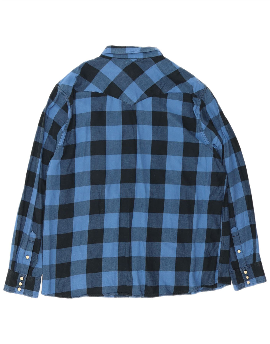 Wrangler Męska koszula flanelowa o regularnym kroju XL, niebieska bawełniana kratka