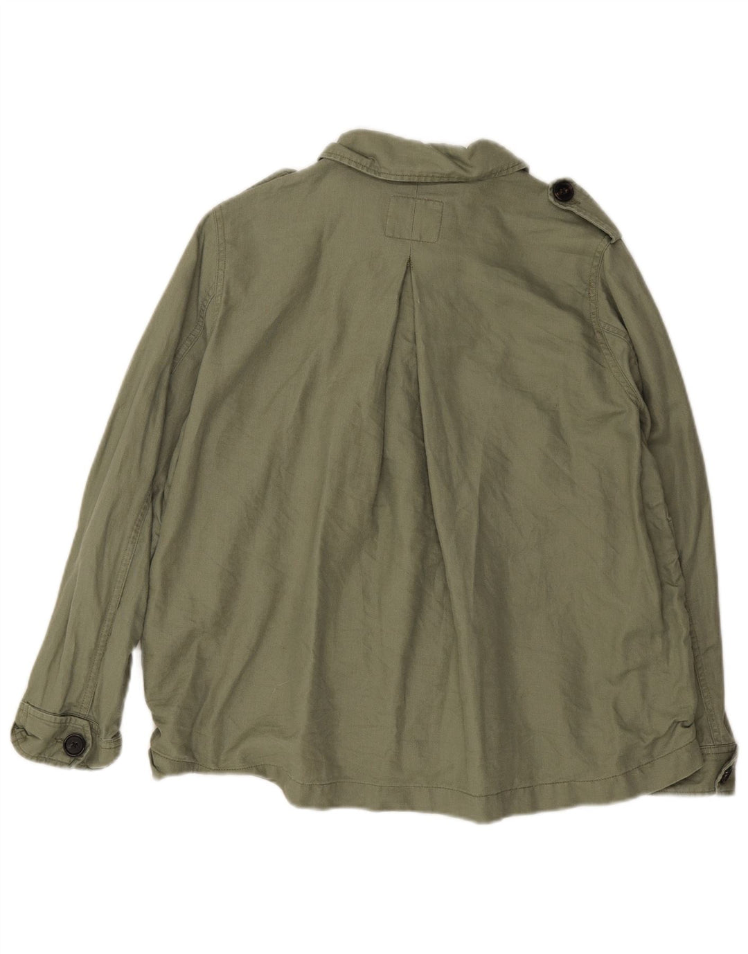 Damska kurtka wojskowa oversize Fat Face UK 8 Small, zielona lniana