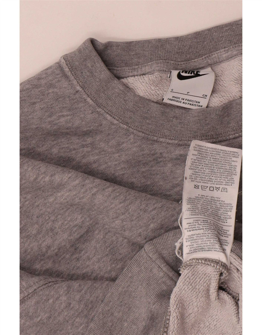 Damska bluza dresowa Nike Crop Oversize UK 10, mała, szara, nakrapiana