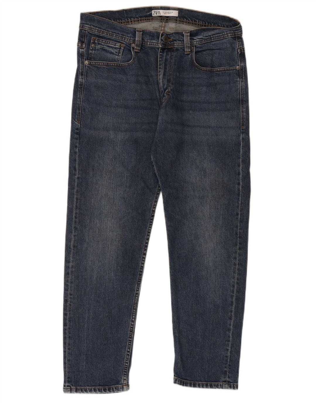 ZARA Mens Straight Jeans EU 46 XL W36 L28 Blue