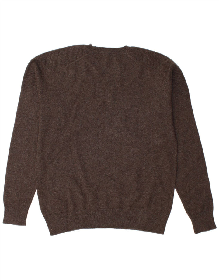 Damski sweter Lee z okrągłym dekoltem UK 20 2XL Brązowy, z owczej wełny