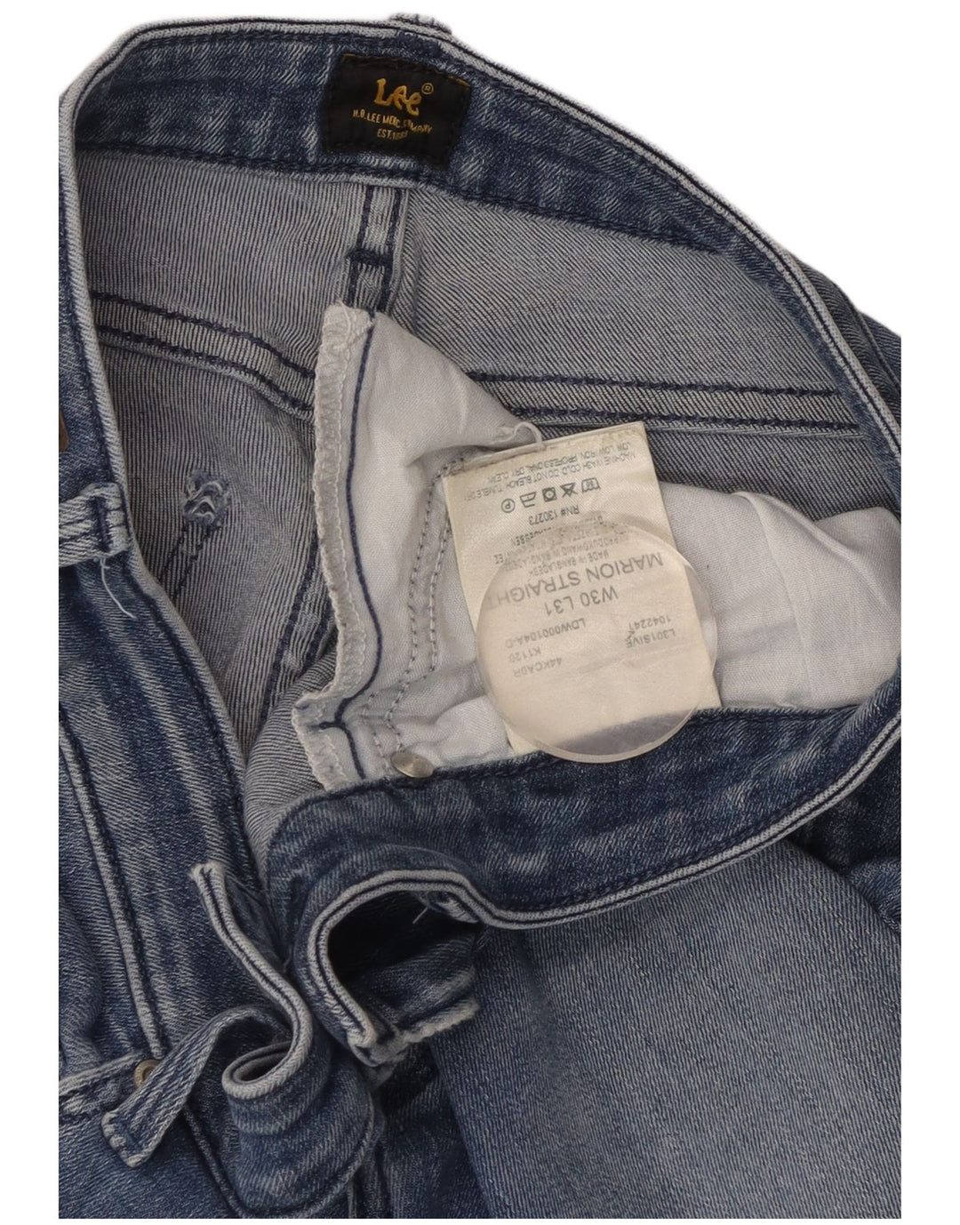 Męskie jeansy Lee Marion Straight W30 L31 Niebieskie bawełniane