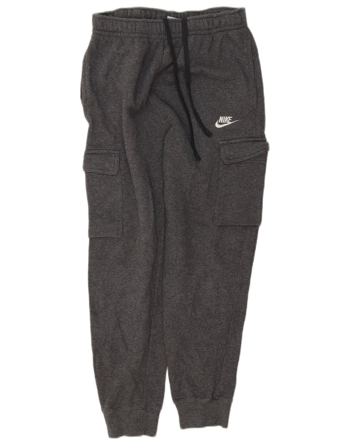 Męskie spodnie dresowe Nike Cargo, małe, szare, bawełniane