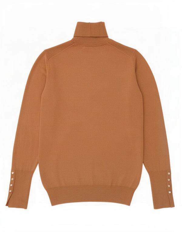 Sweter damski Zara z wywijanym dekoltem UK 18 XL brązowy