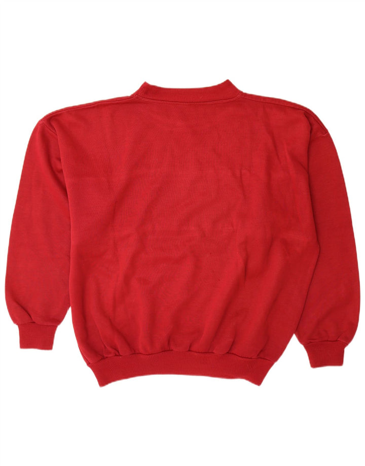 Męska bluza z grafiką w stylu vintage, sweter XL, kolor czerwony