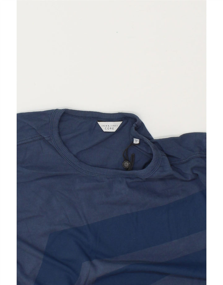 JACK & JONES Mens Graphic T-Shirt Top Small Blue Cotton Vintage Jack & Jones and Second-Hand Jack & Jones from Messina Hembry 