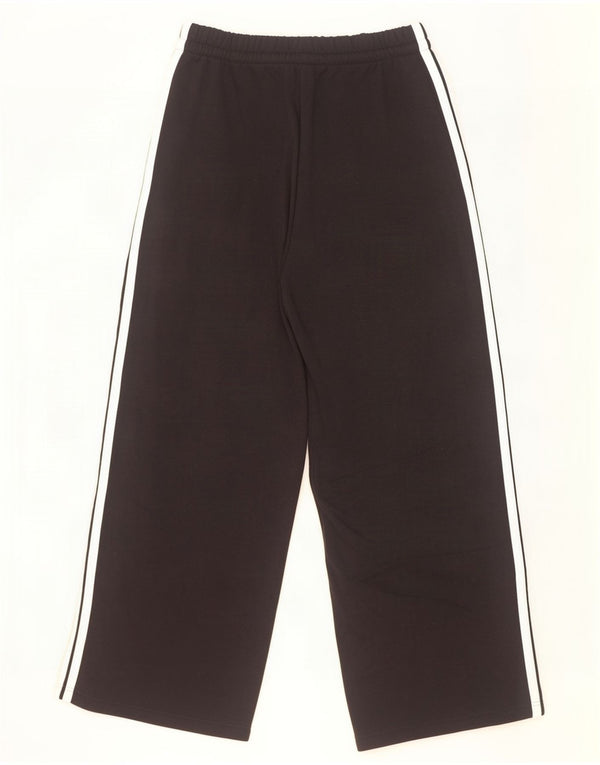 Damskie spodnie dresowe Adidas z szerokimi nogawkami UK 16/18, duże, czarne, bawełniane
