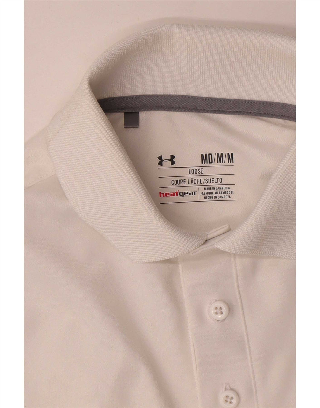 Męska koszulka polo Under Armour Heat Gear w kolorze średniobiałym