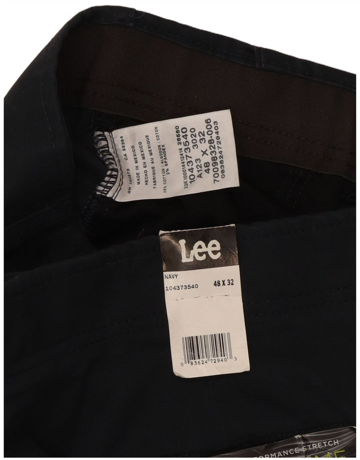 Spodnie męskie LEE Extreme Comfort Straight Chino W48 L30 Granatowa bawełna