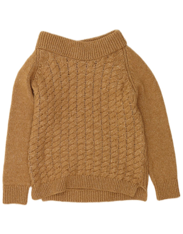 Sweter damski Massimo Dutti z dekoltem w łódkę UK 14 Średni brązowy akryl