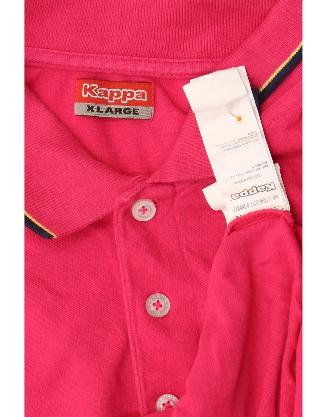 KAPPA Mens Polo Shirt XL Pink Cotton Vintage Kappa and Second-Hand Kappa from Messina Hembry 