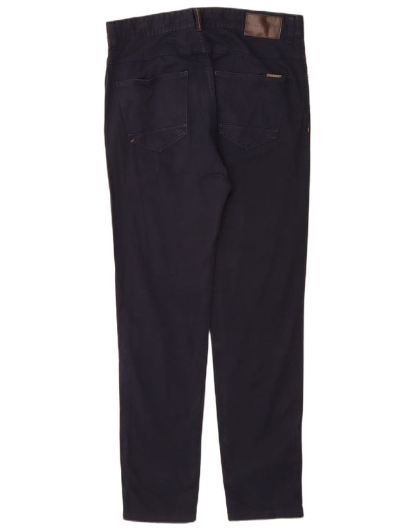 Spodnie męskie Zara Slim Casual EU 42 Large W32 L31 Granatowa bawełna
