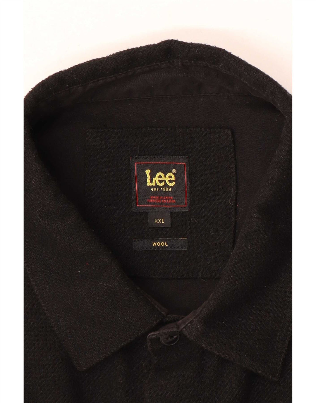Męska koszula wierzchnia Lee, flanelowa, 2XL, czarna wełniana