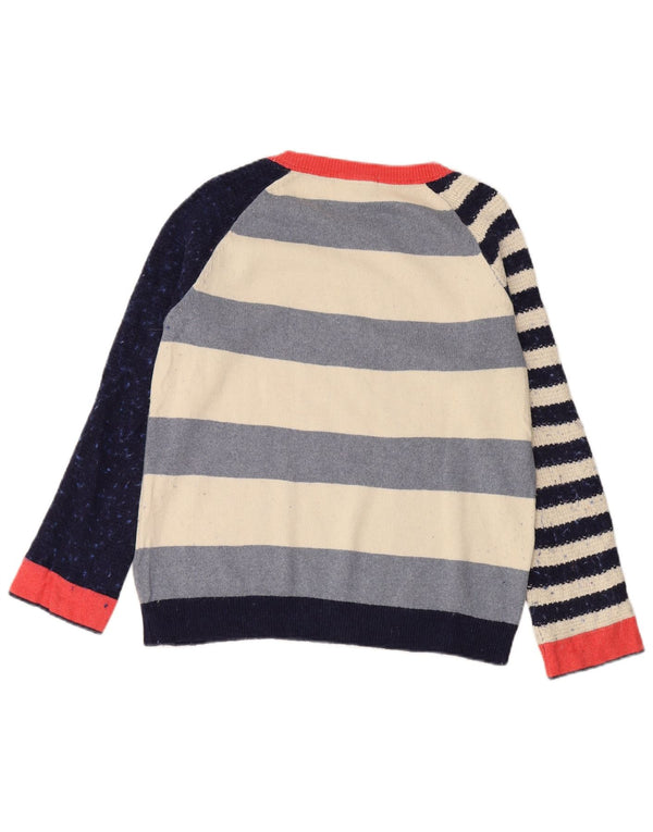 WHITE STUFF Damski sweter z dekoltem w łódkę UK 12 Średni wielobarwny