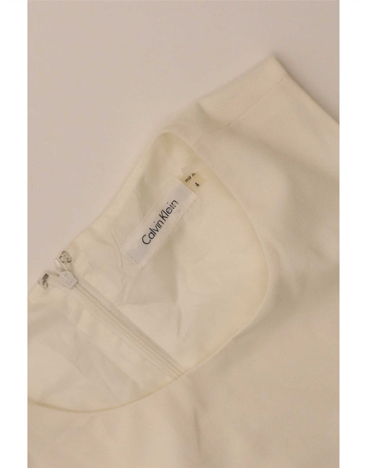 Damska sukienka bez rękawów Calvin Klein US 4, mała w kolorze złamanej bieli