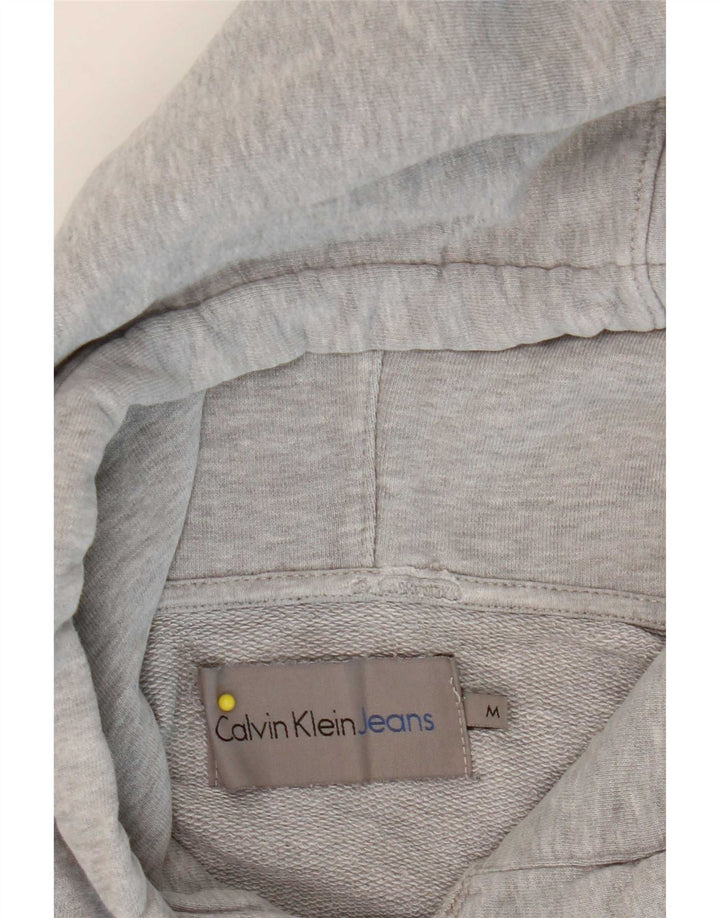 Męski sweter z kapturem i grafiką Calvin Klein Jeans, średnio szary