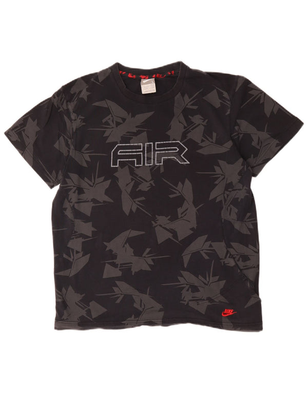 Męski T-shirt Nike Air Graphic Top, duży, czarny, geometryczny, bawełniany