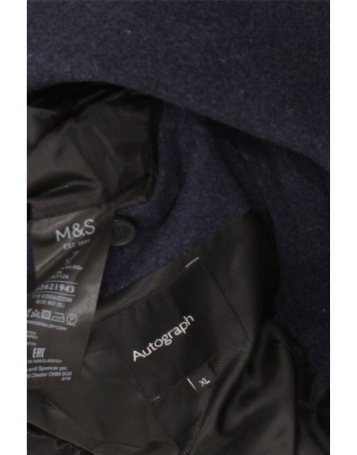Marks & Spencer Płaszcz męski UK 42 XL, granatowy, wełniany