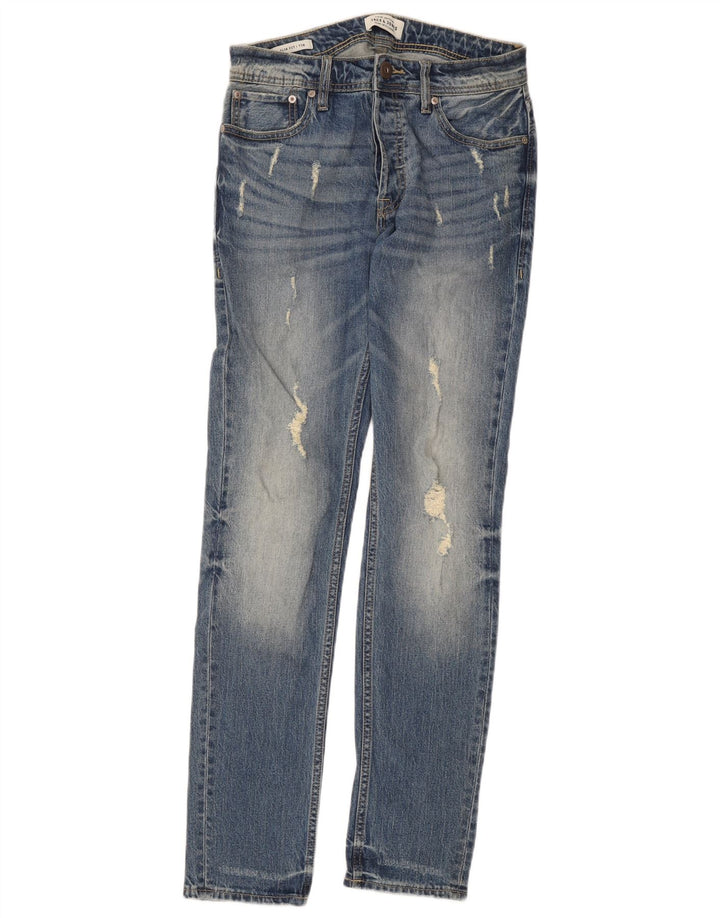 Męskie jeansy Jack & Jones Tim Distressed W27 L32 Niebieskie