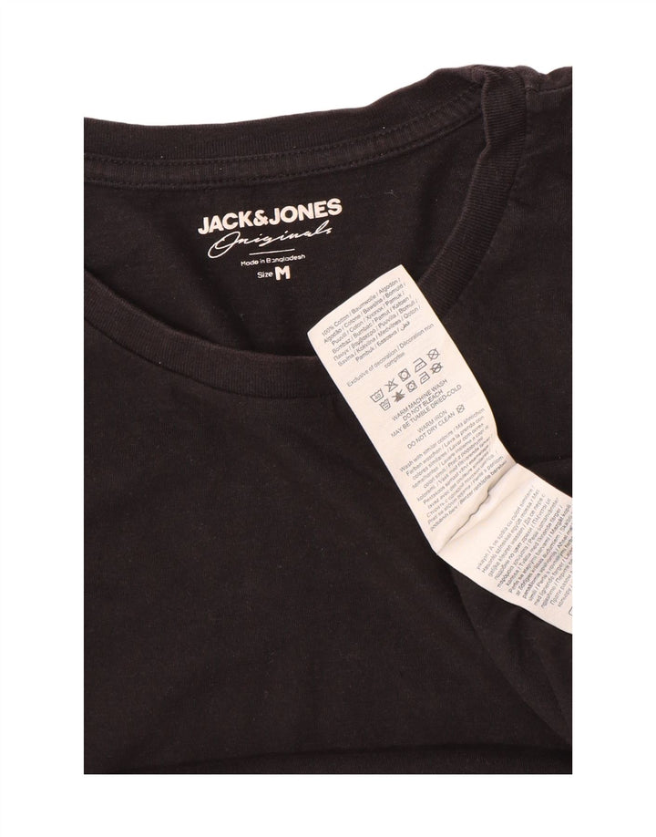 T-shirt męski Jack & Jones, średni czarny, bawełniany