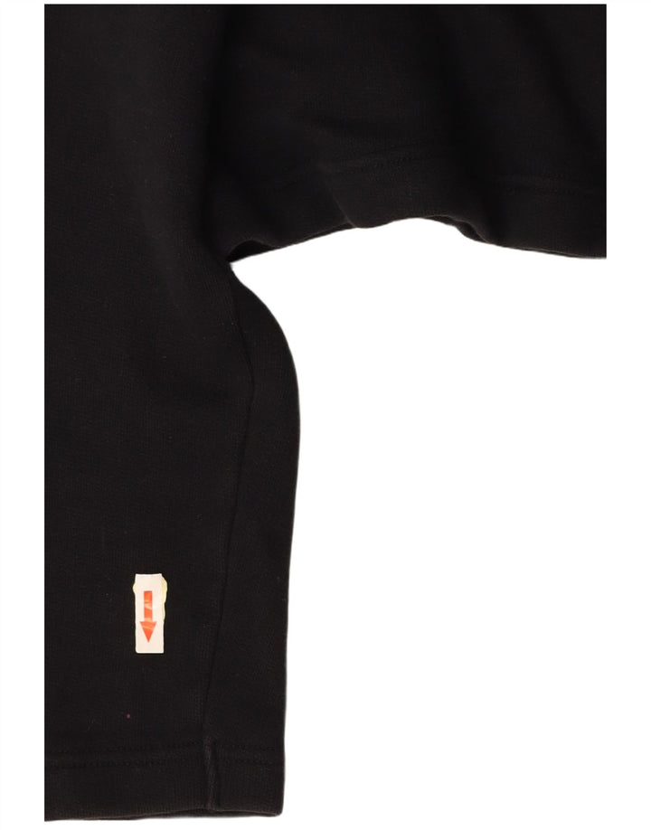 Damska koszulka polo o kroju oversize z grafiką BENETTON UK 10, mała czarna