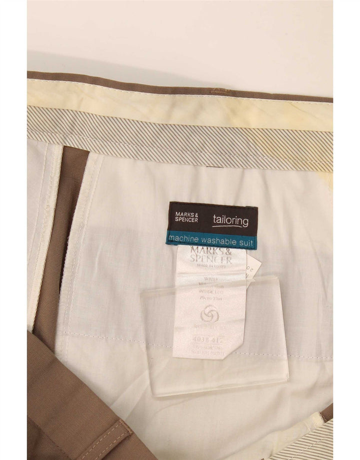 Męskie spodnie Chino Marks & Spencer W42 L31 Beżowy poliester