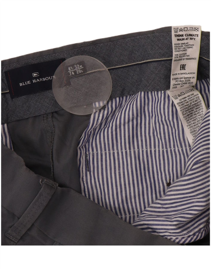 Męskie spodnie Chino Marks & Spencer Blue Harbor Straight W32 L29 Szare