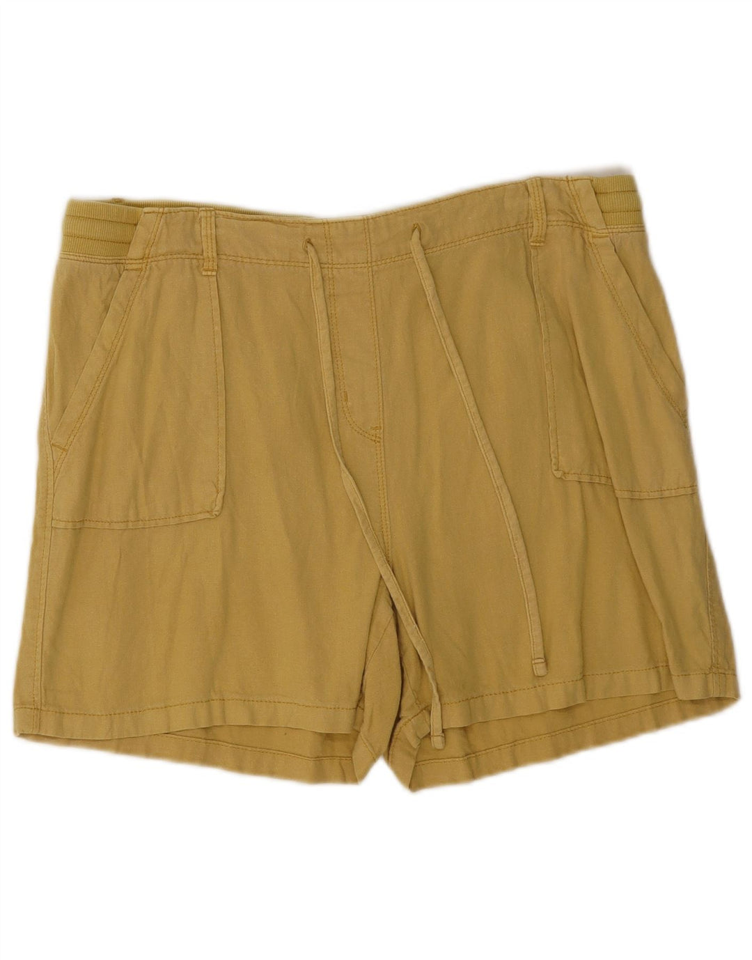 Szorty damskie Marks & Spencer UK 16 Large W34, lniane khaki