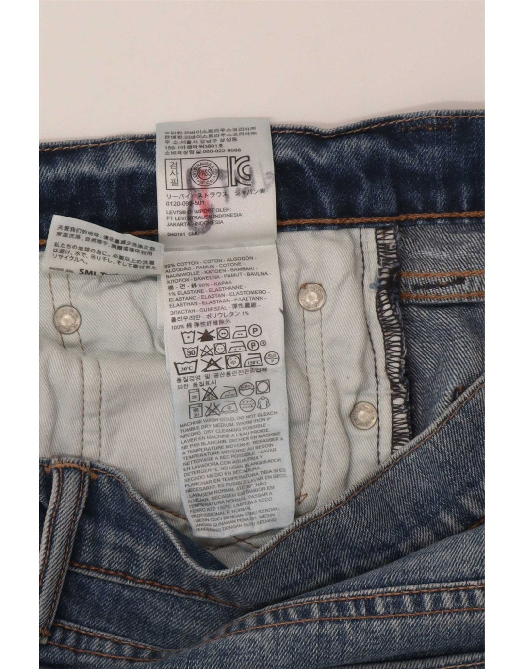 Męskie jeansy Levi's 511 Tapered W36 L28 Niebieskie bawełniane