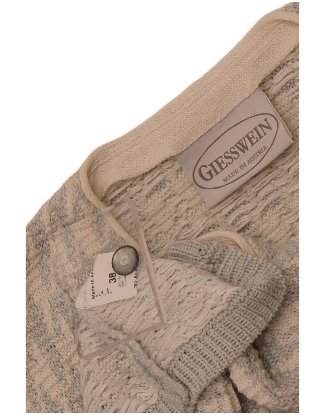 Sweter damski Giesswein EU 38, średni, biały pepitkę