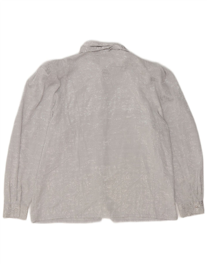 Damska bluzka koszulowa wiązana z przodu YESSICA EU 42, duży, szary poliester