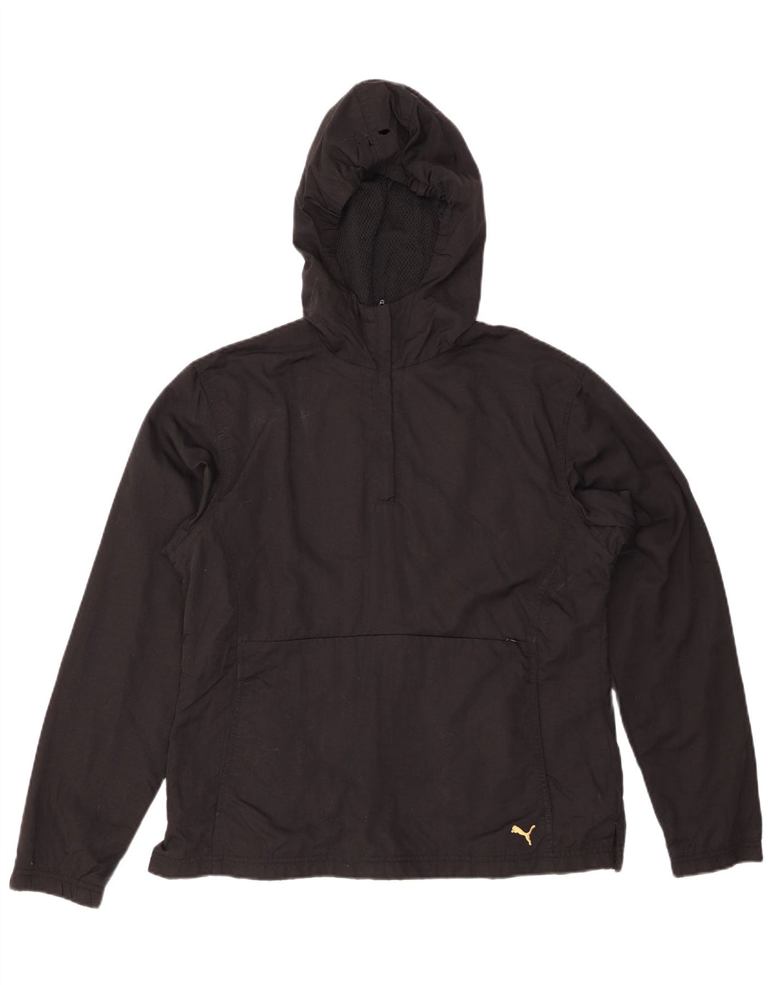 Damska kurtka Anorak z kapturem PUMA UK 14, duża, czarna nylonowa