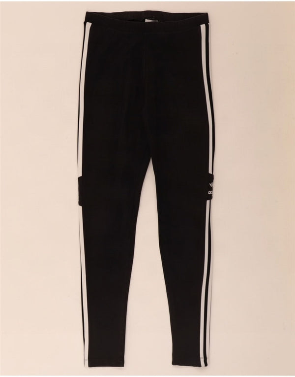 Damskie legginsy Adidas Graphic UK 8 Small, czarne, bawełniane