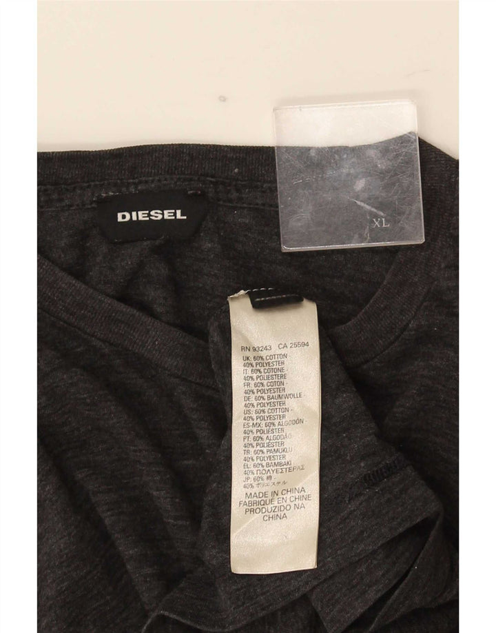T-shirt męski Diesel XL, szary, nakrapiany, bawełniany