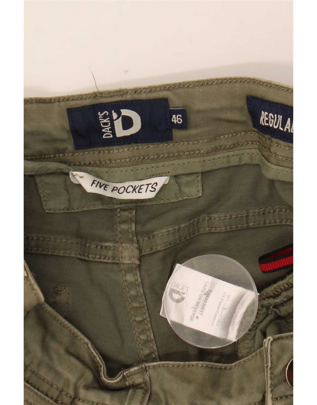 Proste spodnie damskie Dack's IT 46 Large W32 L28 Khaki