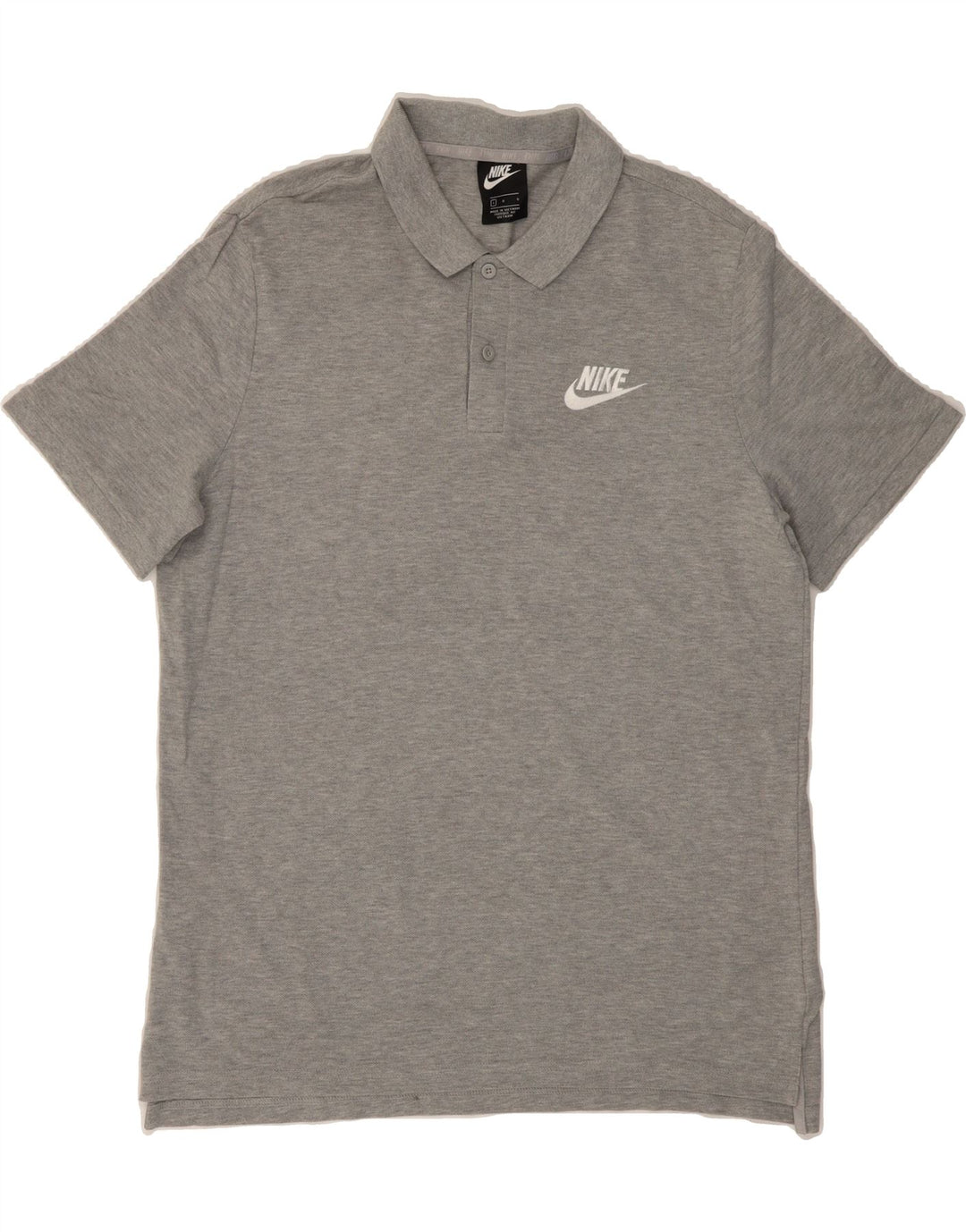 NIKE Mens Polo Shirt Large Grey Cotton Vintage Nike and Second-Hand Nike from Messina Hembry 