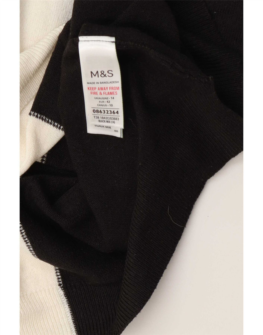 Marks & Spencer Damski sweter z okrągłym dekoltem, UK 14, duży, wielokolorowy